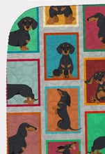 Load image into Gallery viewer, Lots of Black and Tan Dachshund Quilted Blanket 50x60