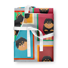 Load image into Gallery viewer, Lots of Black and Tan Pomeranian Apron – Artist-Designed Kitchen, BBQ &amp; Craft Apron