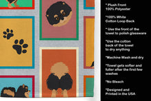 Load image into Gallery viewer, Lots of Black and Tan Pomeranian Kitchen Towel