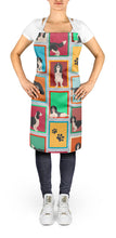 Load image into Gallery viewer, Lots of Black and White English Springer Spaniel Apron – Artist-Designed Kitchen, BBQ &amp; Craft Apron