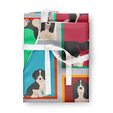 Load image into Gallery viewer, Lots of Black and White English Springer Spaniel Apron – Artist-Designed Kitchen, BBQ &amp; Craft Apron