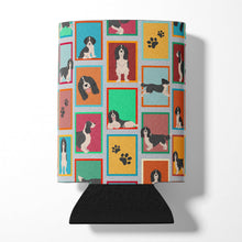 Load image into Gallery viewer, Lots of Black and White English Springer Spaniel Can or Bottle Hugger