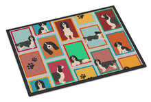 Load image into Gallery viewer, Lots of Black and White English Springer Spaniel Doormat - 18x27 Decorative Floor Mat – Indoor/Outdoor Rug with Artistic Flair