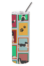 Load image into Gallery viewer, Lots of Black and White English Springer Spaniel Stainless Steel 20 oz Skinny Tumbler