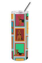 Load image into Gallery viewer, Lots of Airedale Terrier Stainless Steel 20 oz Skinny Tumbler