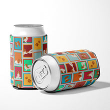 Load image into Gallery viewer, Lots of Red and White Papillon Can or Bottle Hugger