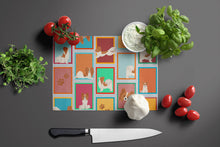 Load image into Gallery viewer, Lots of Red and White Papillon Glass Cutting Boards – Durable, Decorative Kitchen Art Large