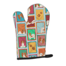 Load image into Gallery viewer, Lots of Red and White Papillon Oven Mitt