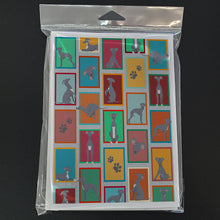Load image into Gallery viewer, Lots of Italian Greyhound Greeting Cards -  Blank Note Cards – 8-Pack of Artist-Designed Cards with Envelopes