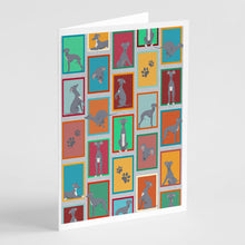 Load image into Gallery viewer, Lots of Italian Greyhound Greeting Cards -  Blank Note Cards – 8-Pack of Artist-Designed Cards with Envelopes