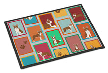Load image into Gallery viewer, Lots of Red Boston Terrier Doormat - 24x36 Decorative Floor Mat – Indoor/Outdoor Rug with Artistic Flair