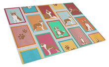 Load image into Gallery viewer, Lots of Red Boston Terrier Glass Cutting Boards – Durable, Decorative Kitchen Art Large