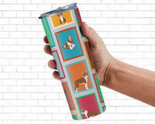 Load image into Gallery viewer, Lots of Red Boston Terrier Stainless Steel 20 oz Skinny Tumbler