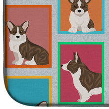 Load image into Gallery viewer, Lots of Brindle Cardigan Corgi Dish Drying Mat