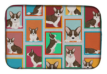 Load image into Gallery viewer, Lots of Brindle Cardigan Corgi Dish Drying Mat