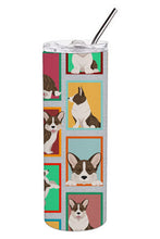 Load image into Gallery viewer, Lots of Brindle Cardigan Corgi Stainless Steel 20 oz Skinny Tumbler