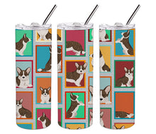 Load image into Gallery viewer, Lots of Brindle Cardigan Corgi Stainless Steel 20 oz Skinny Tumbler