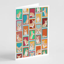 Load image into Gallery viewer, Lots of Fawn Cardigan Corgi Greeting Cards -  Blank Note Cards – 8-Pack of Artist-Designed Cards with Envelopes