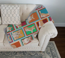 Load image into Gallery viewer, Lots of Fawn Cardigan Corgi Quilted Blanket 50x60