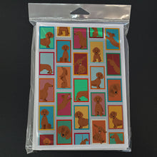 Load image into Gallery viewer, Lots of Red Dachshund Greeting Cards -  Blank Note Cards – 8-Pack of Artist-Designed Cards with Envelopes
