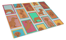 Load image into Gallery viewer, Lots of Red Dachshund Glass Cutting Boards – Durable, Decorative Kitchen Art Large
