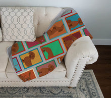 Load image into Gallery viewer, Lots of Red Dachshund Quilted Blanket 50x60