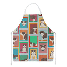 Load image into Gallery viewer, Lots of Brindle English Bulldog Apron – Artist-Designed Kitchen, BBQ &amp; Craft Apron