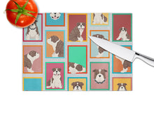 Load image into Gallery viewer, Lots of Brindle English Bulldog Glass Cutting Boards – Durable, Decorative Kitchen Art Large