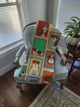 Load image into Gallery viewer, Lots of Brindle English Bulldog Quilted Blanket 50x60