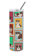 Load image into Gallery viewer, Lots of Brindle English Bulldog Stainless Steel 20 oz Skinny Tumbler