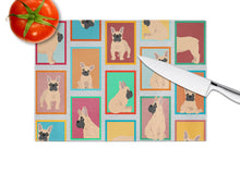 Load image into Gallery viewer, Lots of Fawn French Bulldog Glass Cutting Boards – Durable, Decorative Kitchen Art Large
