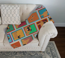 Load image into Gallery viewer, Lots of Apricot Pug Quilted Blanket 50x60