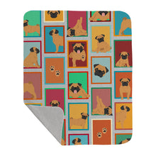 Load image into Gallery viewer, Lots of Apricot Pug Quilted Blanket 50x60