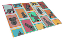Load image into Gallery viewer, Lots of Black Schnauzer Glass Cutting Boards – Durable, Decorative Kitchen Art Large