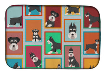 Load image into Gallery viewer, Lots of Black and Silver Schnauzer Dish Drying Mat