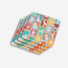 Load image into Gallery viewer, Lots of White Standard Poodle Foam Coaster