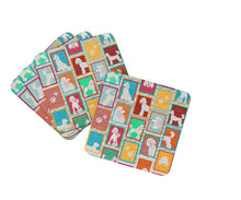 Load image into Gallery viewer, Lots of White Standard Poodle Foam Coaster