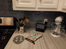 Load image into Gallery viewer, Lots of White Standard Poodle Oven Mitt