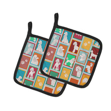 Load image into Gallery viewer, Lots of White Standard Poodle Pot Holders - Set of 2 Decorative Kitchen Helpers | Made in the USA