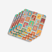 Load image into Gallery viewer, Lots of Blue and Tan Yorkie Foam Coaster
