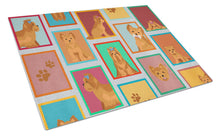 Load image into Gallery viewer, Lots of Red Yorkie Glass Cutting Boards – Durable, Decorative Kitchen Art Large