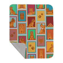 Load image into Gallery viewer, Lots of Red Yorkie Quilted Blanket 50x60