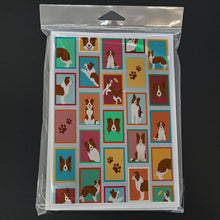 Load image into Gallery viewer, Lots of Red Border Collie Greeting Cards -  Blank Note Cards – 8-Pack of Artist-Designed Cards with Envelopes