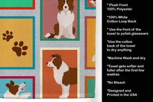 Load image into Gallery viewer, Lots of Red Border Collie Kitchen Towel