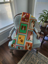 Load image into Gallery viewer, Lots of Red Border Collie Quilted Blanket 50x60