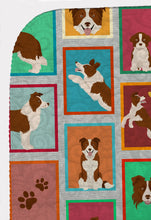 Load image into Gallery viewer, Lots of Red Border Collie Quilted Blanket 50x60