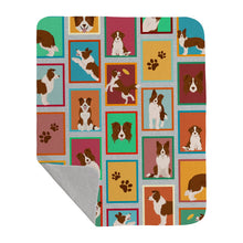 Load image into Gallery viewer, Lots of Red Border Collie Quilted Blanket 50x60