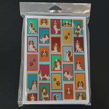 Load image into Gallery viewer, Lots of Blenheim Cavalier Spaniel Greeting Cards -  Blank Note Cards – 8-Pack of Artist-Designed Cards with Envelopes