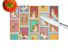 Load image into Gallery viewer, Lots of Blenheim Cavalier Spaniel Glass Cutting Boards – Durable, Decorative Kitchen Art Large