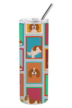 Load image into Gallery viewer, Lots of Blenheim Cavalier Spaniel Stainless Steel 20 oz Skinny Tumbler